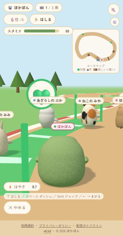 レース中